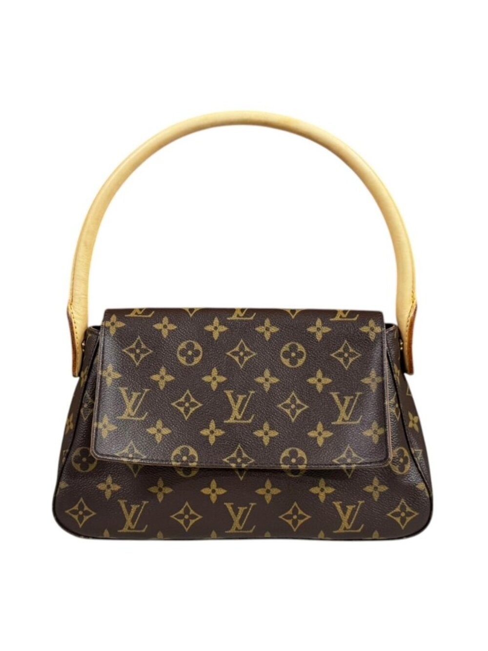 Louis Vuitton Mini Looping Monogram Handbag Canvas Brown Second